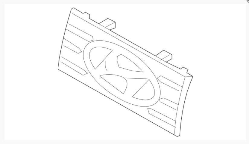 Genuine Front Bumper Grille-Emblem Badge 86367G2000 for Hyundai Ioniq 16-19