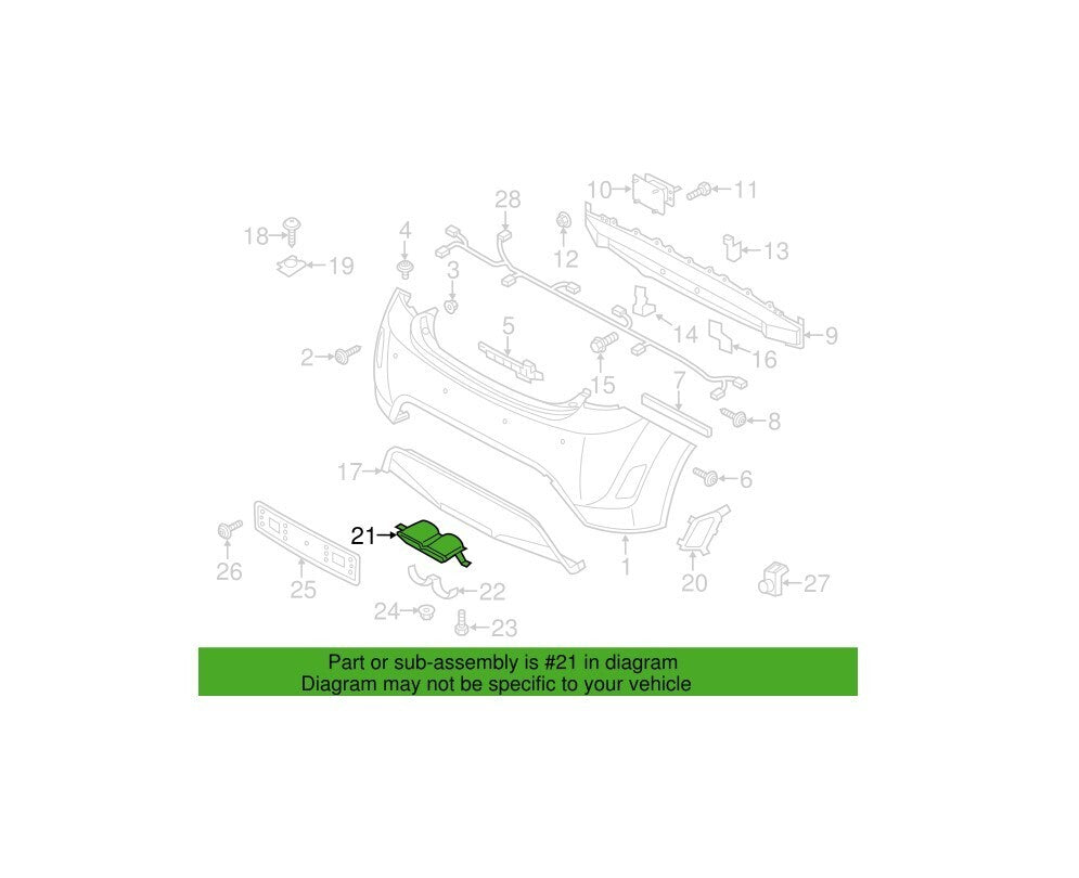 Genuine Rear Bumper Exhaust Duct 866622V000 for Hyundai Veloster 2012-2017