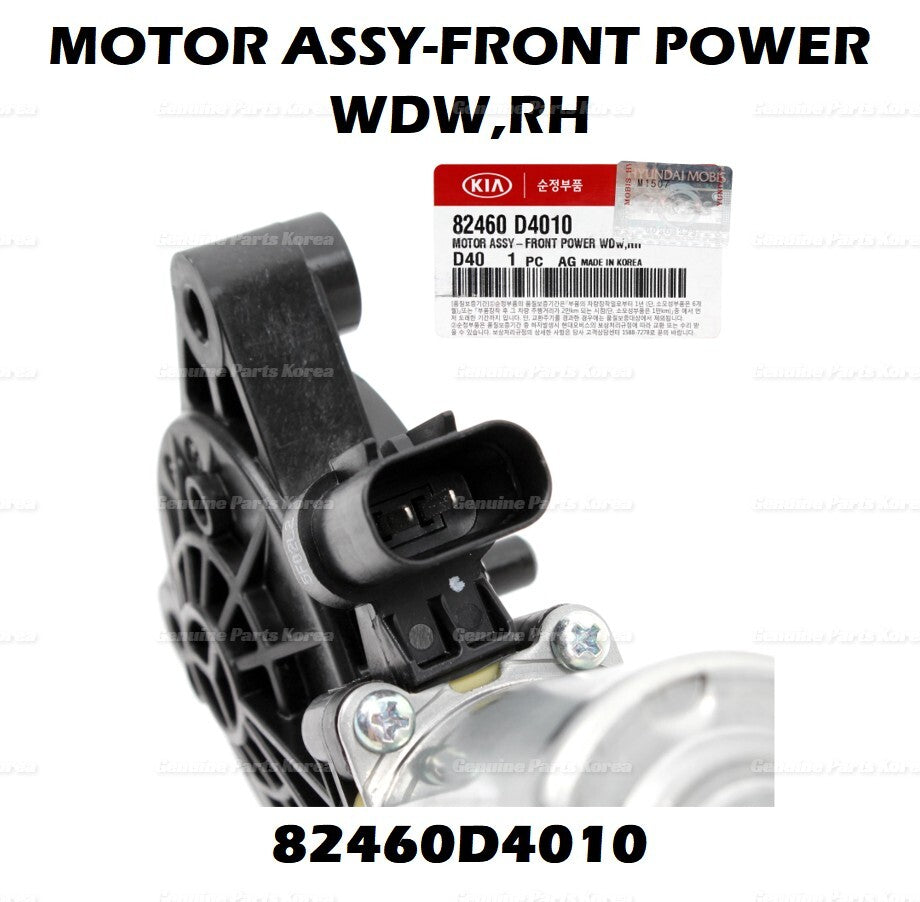 OEM Power Window Motor FRONT RH Passenger side 82460D4010 for Kia Optima 16-20