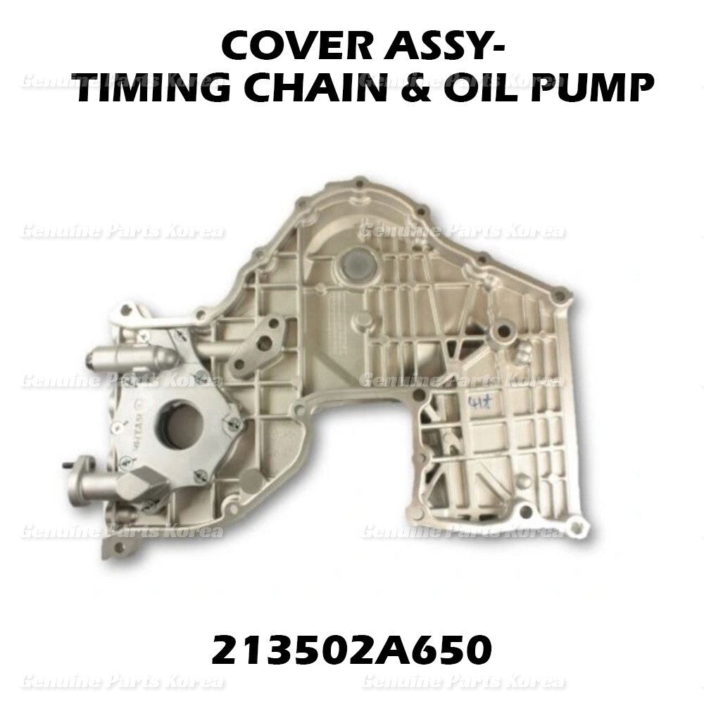Genuine Timing Chain Cover Assy 213502A650 For Hyundai & Kia 2006 - 2013