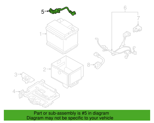Genuine Battery Negative Cable Battery Sensor 37180A7000 for Kia Forte 2014-18