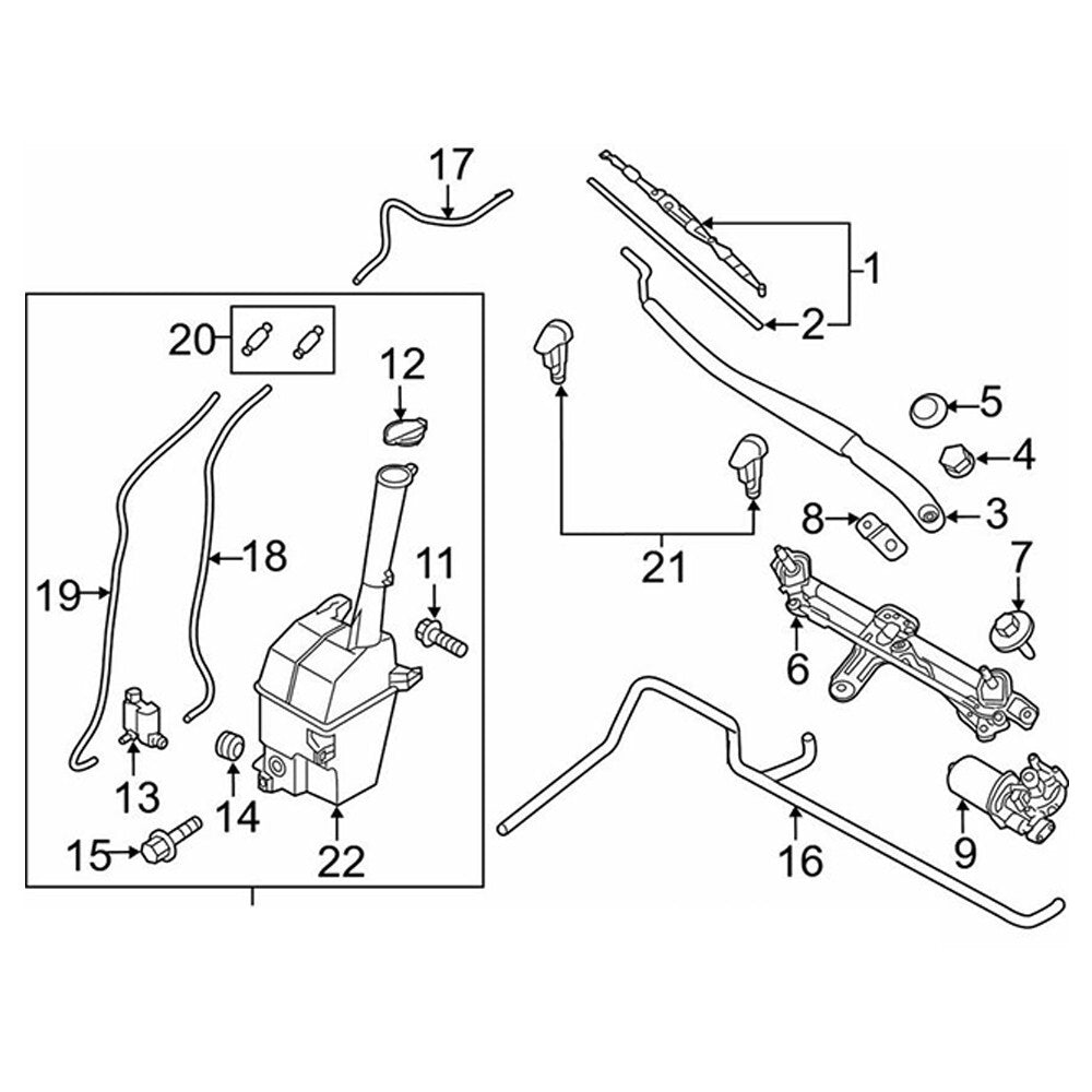 Genuine Shid Washer Fluid Reservoir Pump 98620B8000 for Hyundai Santa Fe