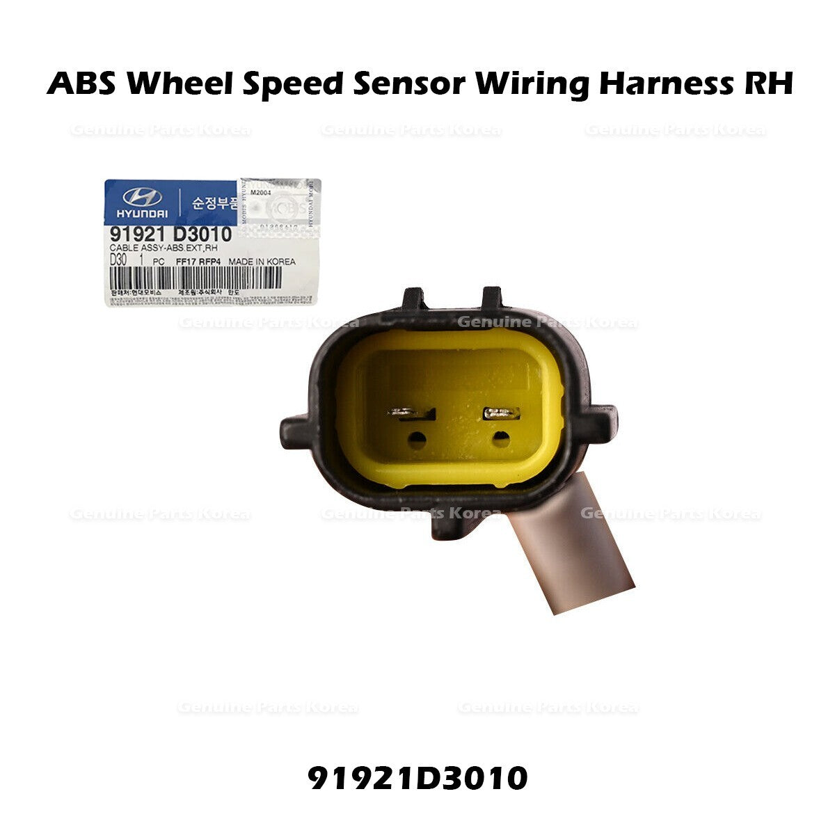 Genuine ABS Wheel Speed Sensor Wiring Harness RH 91921D3010 for Hyundai Tucson