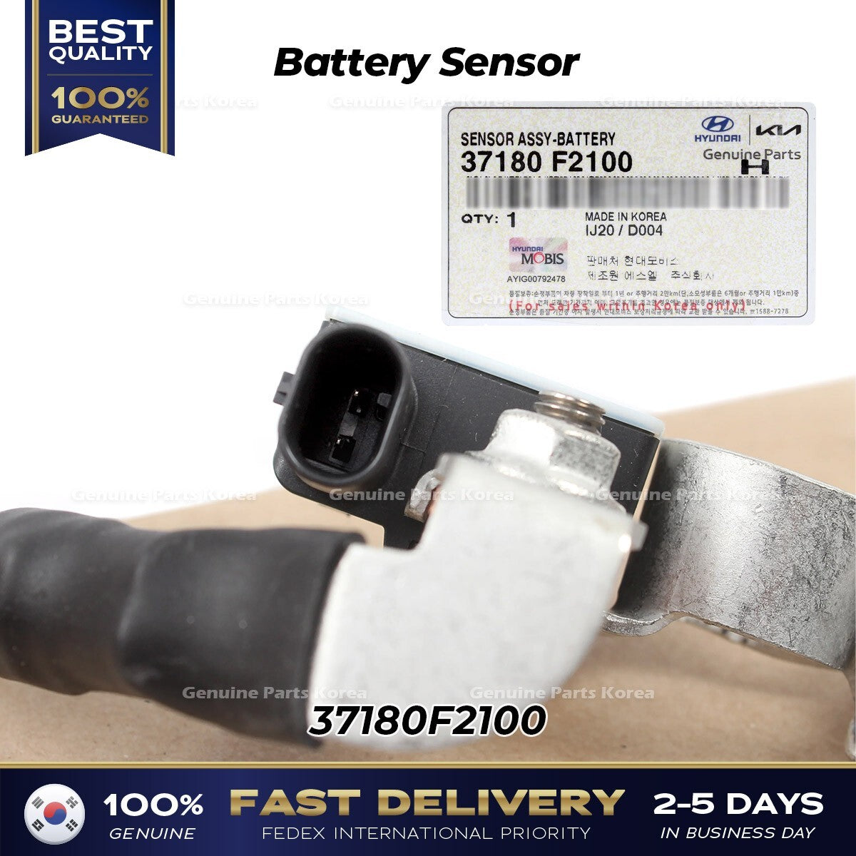 Genuine Battery Sensor 37180F2100 for Hyundai Elantra