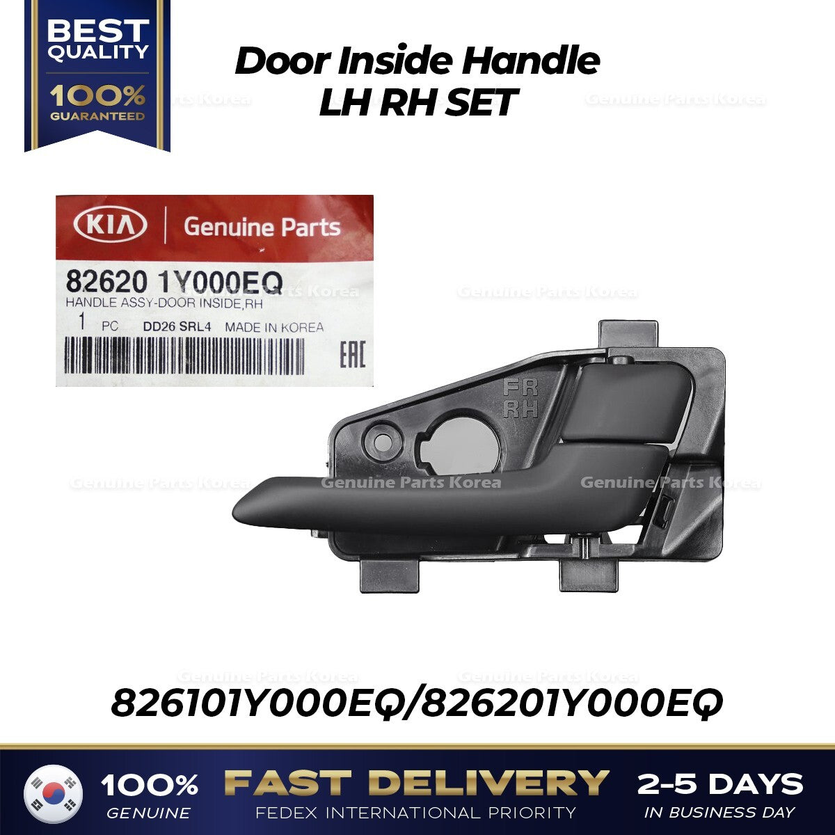 Genuine Door Inside Handle LH RH SET 826101Y000EQ 826201Y000EQ for Kia Picanto