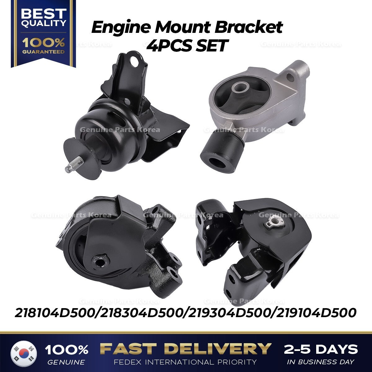 Genuine Engine Mount Bracket 4PCS SET for Hyundai Entourage Kia Sedona