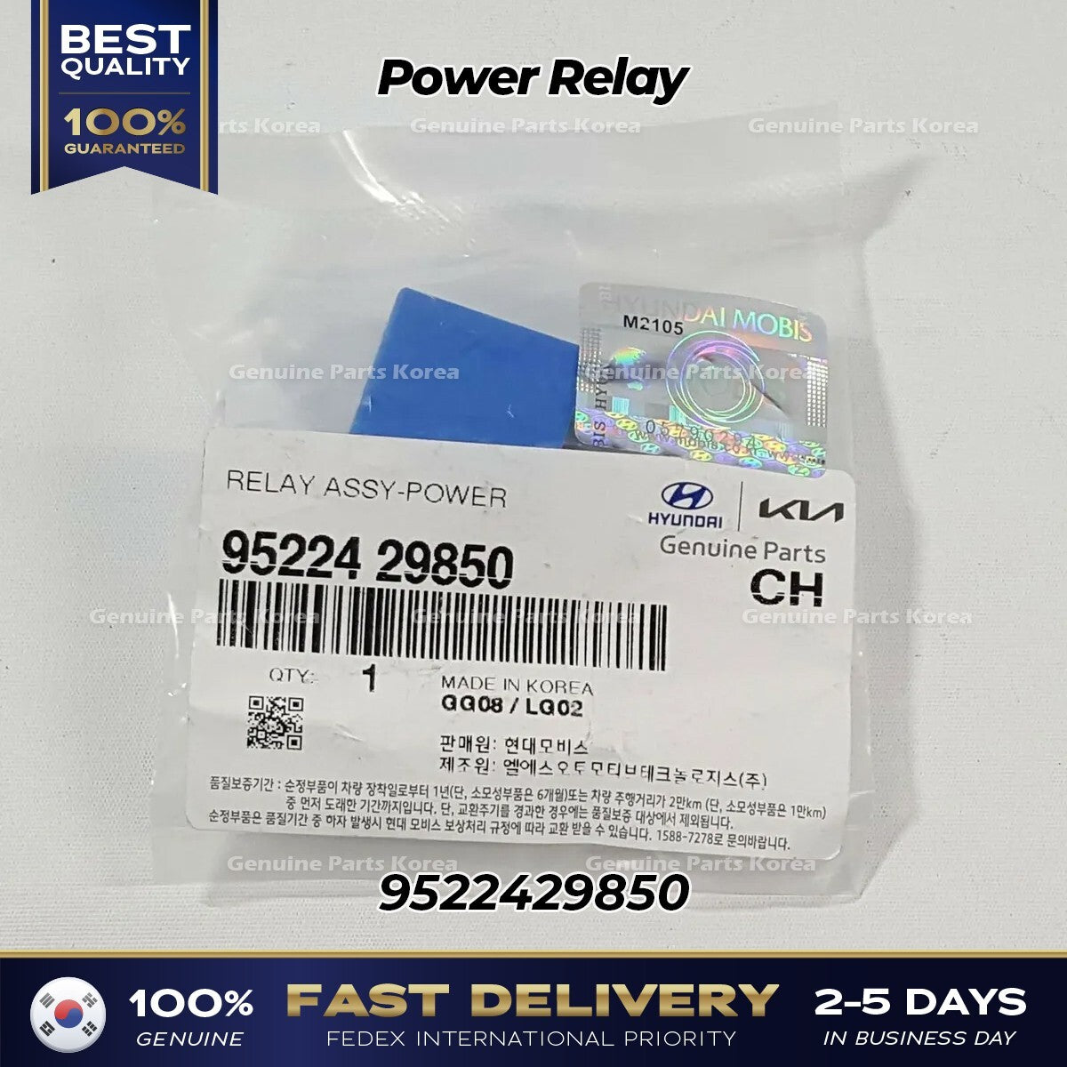 Genuine Power Relay 9522429850 for Hyundai Azera Elantra Kia Sorento