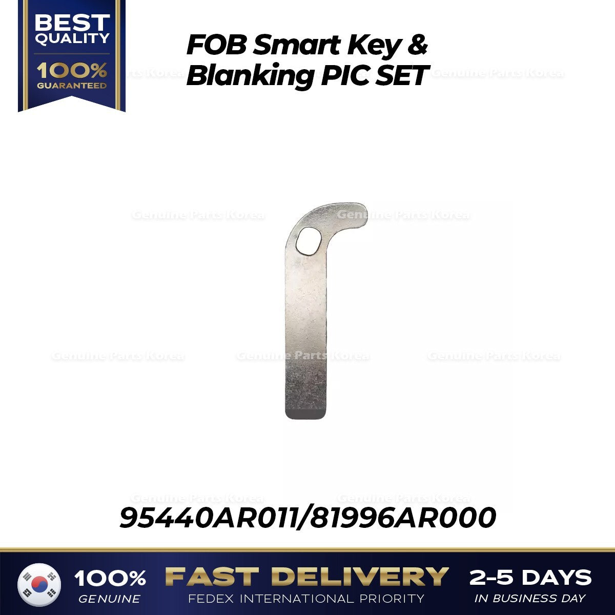 Genuine FOB Smart Key & Blanking PIC SET 95440AR011 for Hyundai Genesis GV70