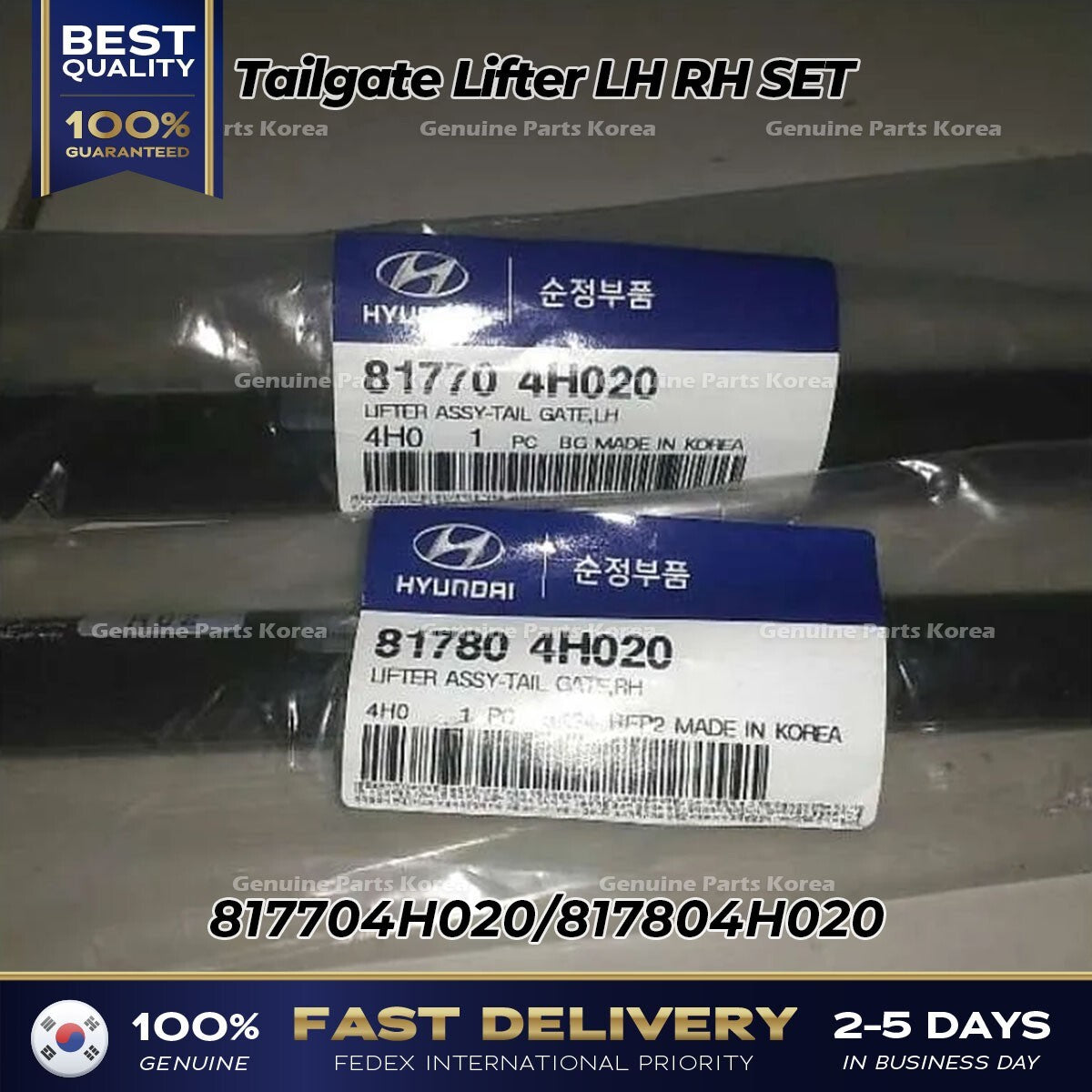Genuine Tailgate Lifter LH RH SET 817704H020 817804H020 for Hyundai H1