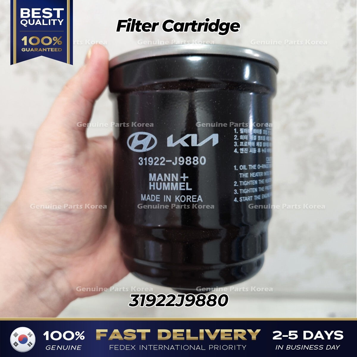 Genuine Filter Cartridge 31922J9880 for Hyundai Kona Kia Seltos