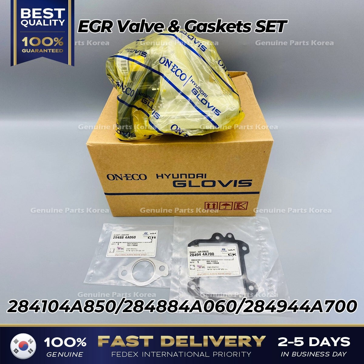 Genuine EGR Valve & Gaskets SET 284104A850 for Hyundai H100 Kia K2500