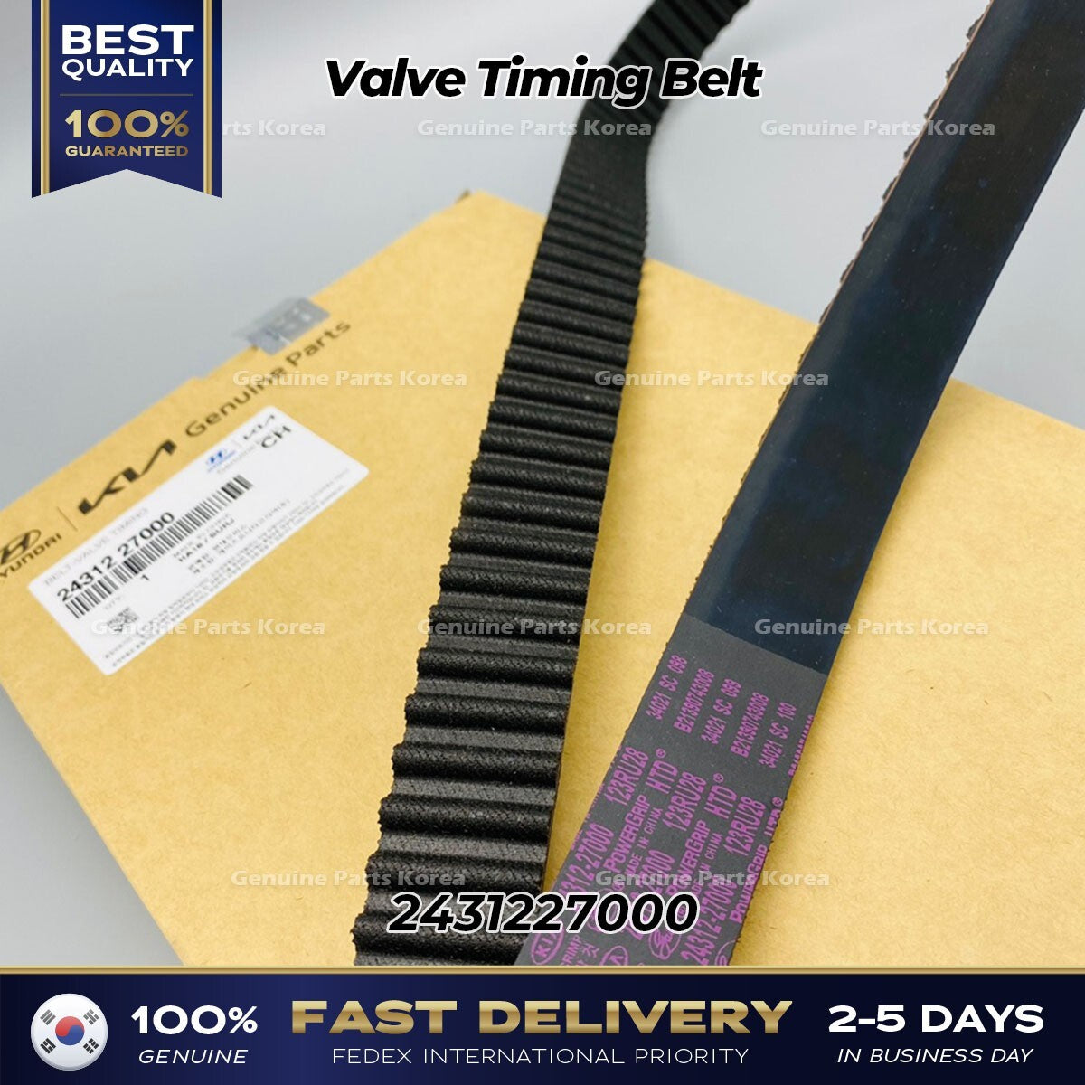 Genuine Valve Timing Belt 2431227000 for Hyundai Tuscon Kia Sportage