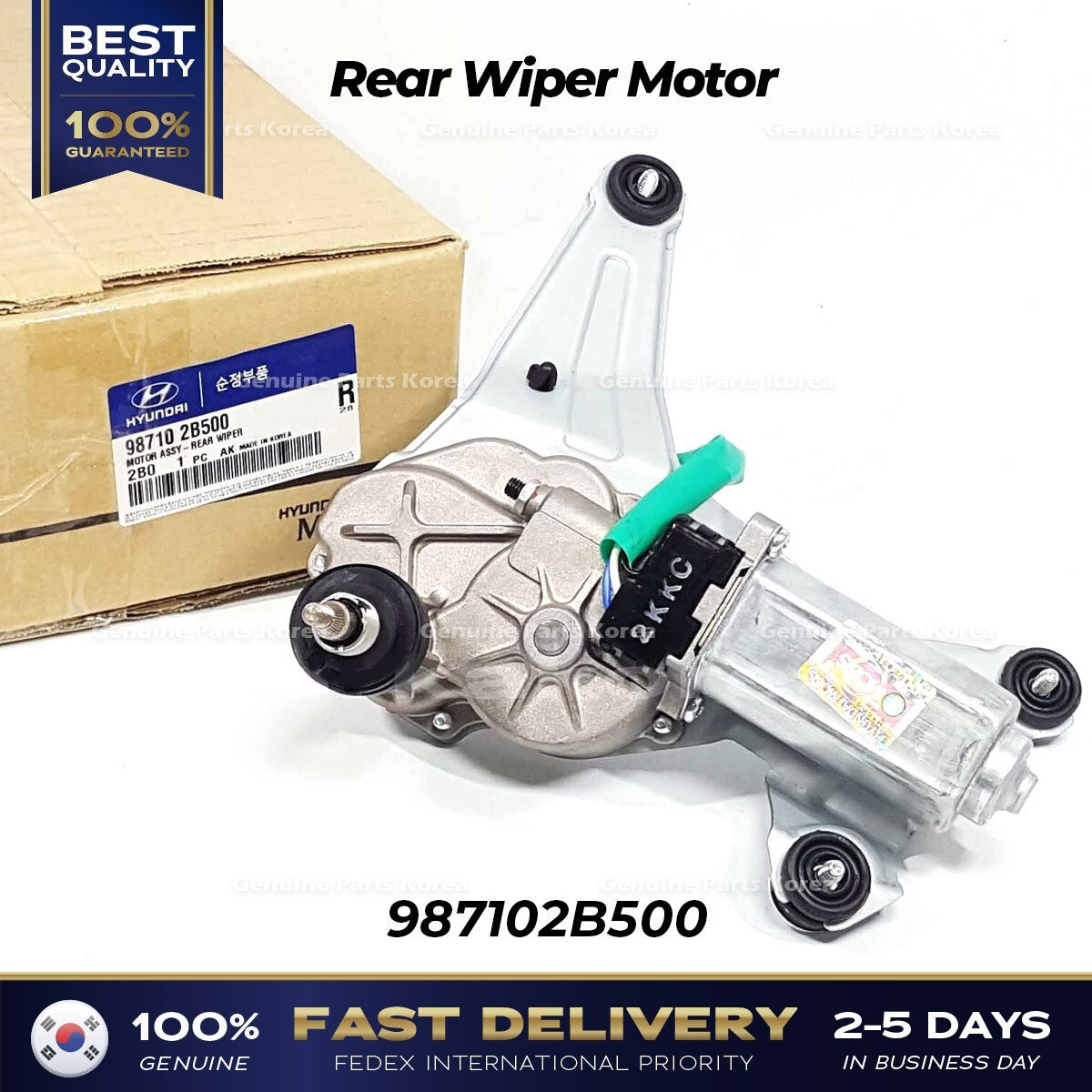 Genuine Rear Wiper Motor 987102B500 for Hyundai Santa Fe