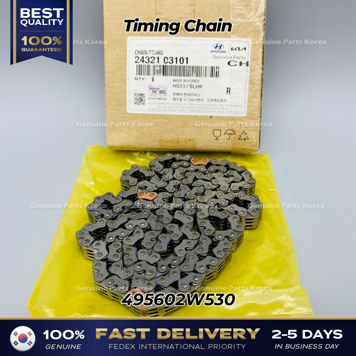 Genuine Timing Chain 2432103101 for Hyundai Accent Kia Stonic
