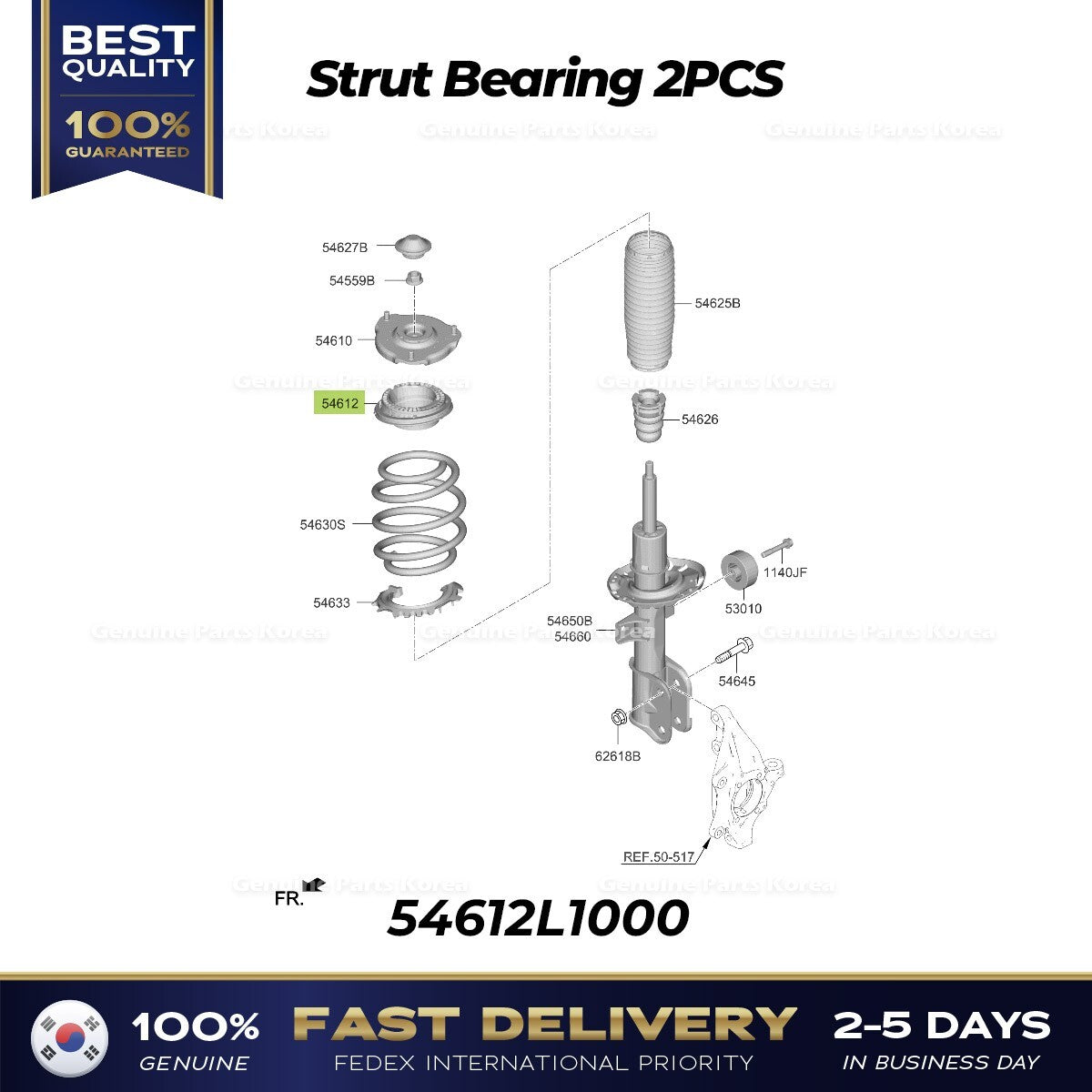 Genuine Strut Bearing 2PCS for Hyundai Santa Cruz Sonata Kia Sorento