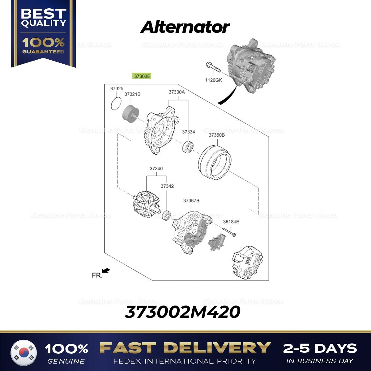 Genuine Alternator 373002M420 for Hyundai Sonata