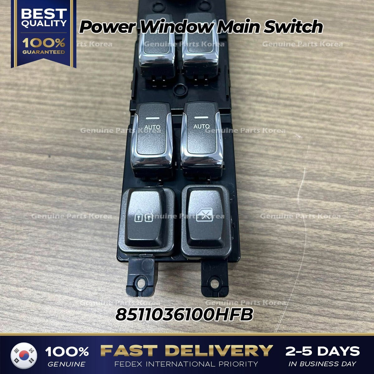 Genuine Power Window Main Switch 8511036100HFB for Rexton G4