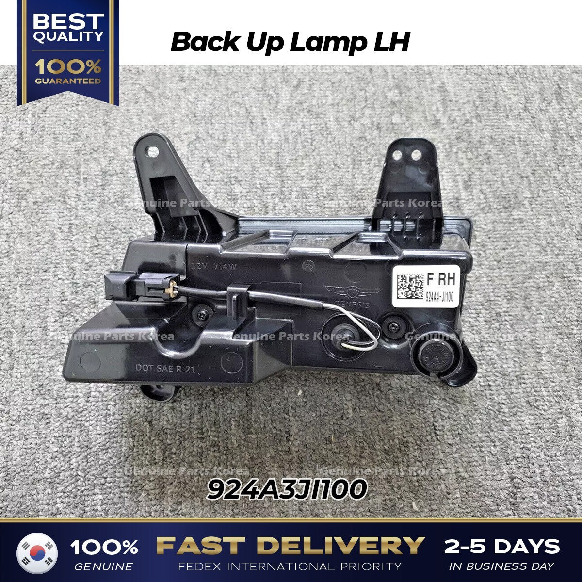Genuine Back Up Lamp RH 924A4JI100 for Hyundai Genesis G80 Electric