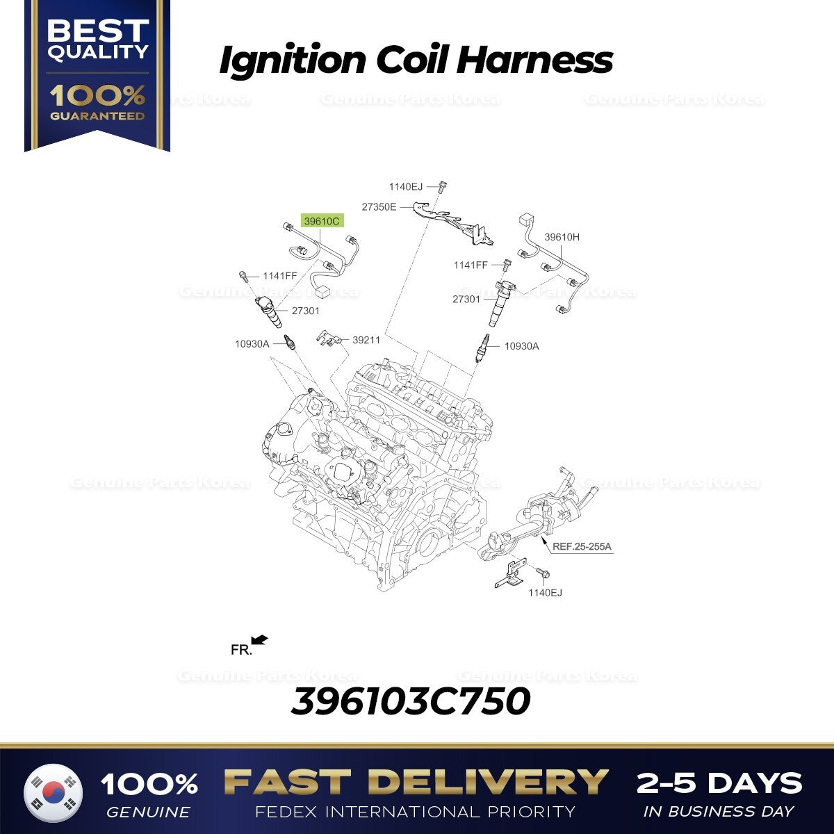 Genuine Ignition Coil Harness 396103C750 for Hyundai Genesis Kia K900