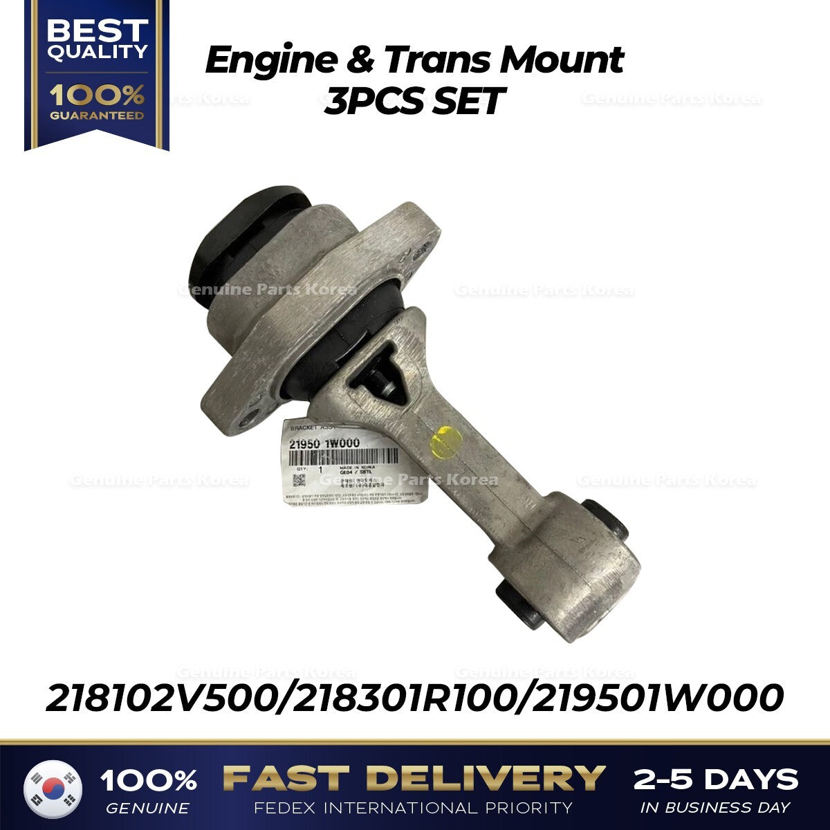 Genuine Engine & Trans Mount 3PCS SET for Hyundai Veloster