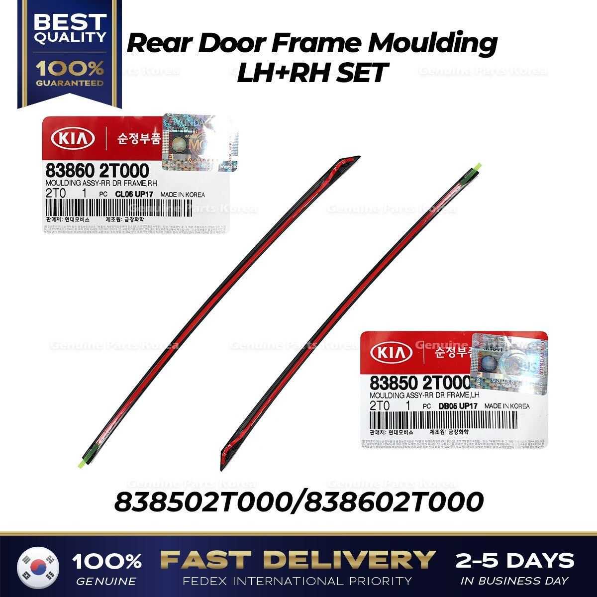 Genuine Rear Door Frame Moulding LH RH SET for Kia Optima