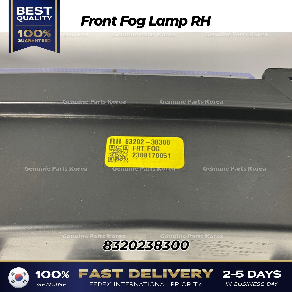 Genuine Front Fog Lamp RH 8320238300 for Ssangyong Rexton Sports