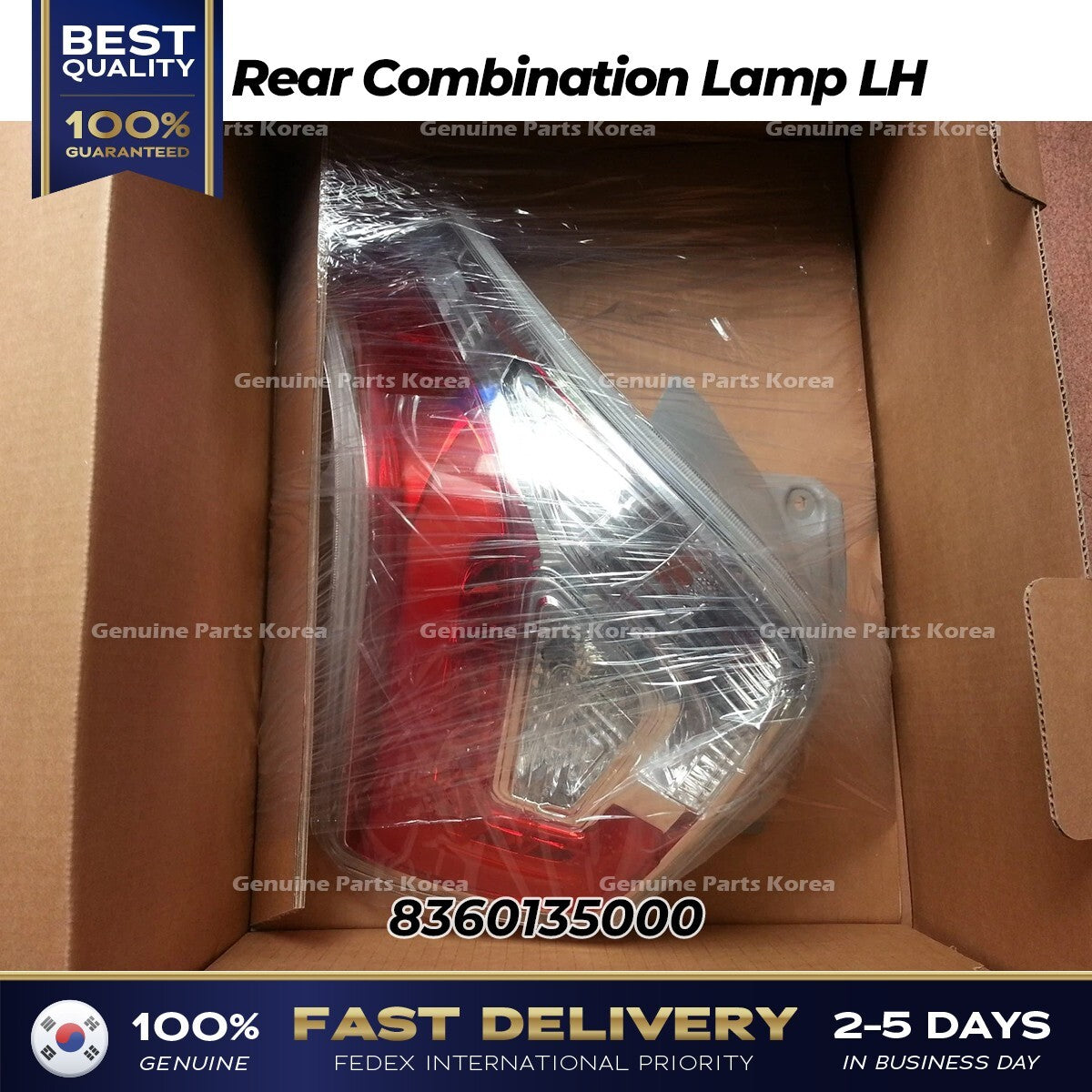Genuine Rear Combination Lamp LH 8360135000 for Ssangyong Tivoli