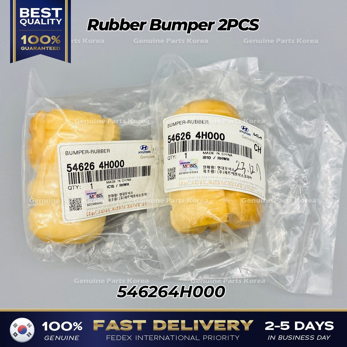 Genuine Rubber Bumper 2PCS 546264H000 for Hyundai H1 Kia Sedona