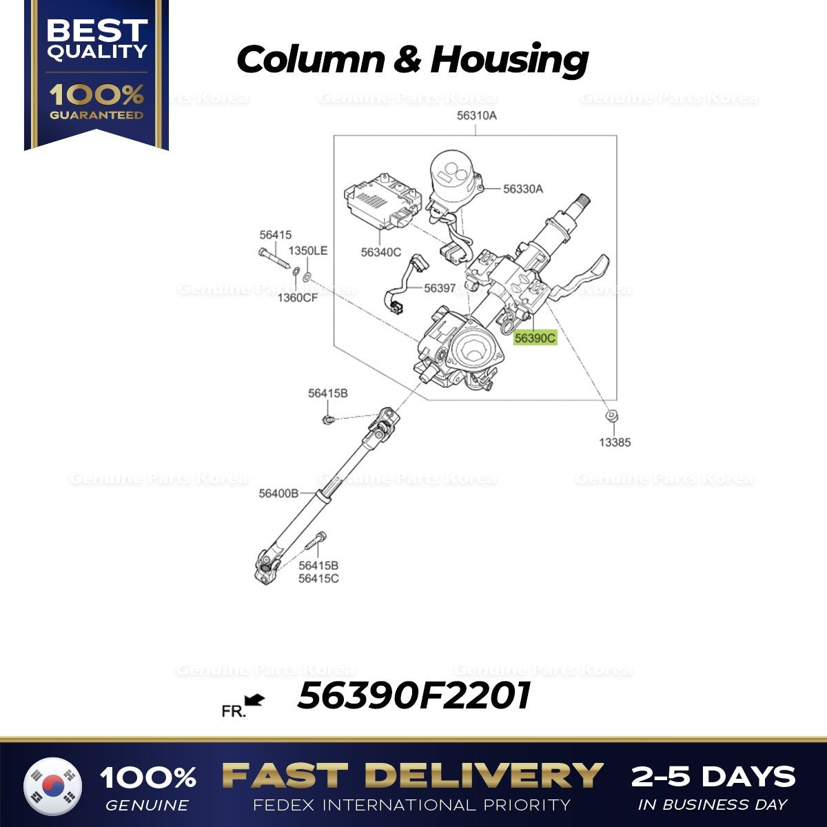 Genuine Column & Housing 56390F2201 for Hyundai Elantra