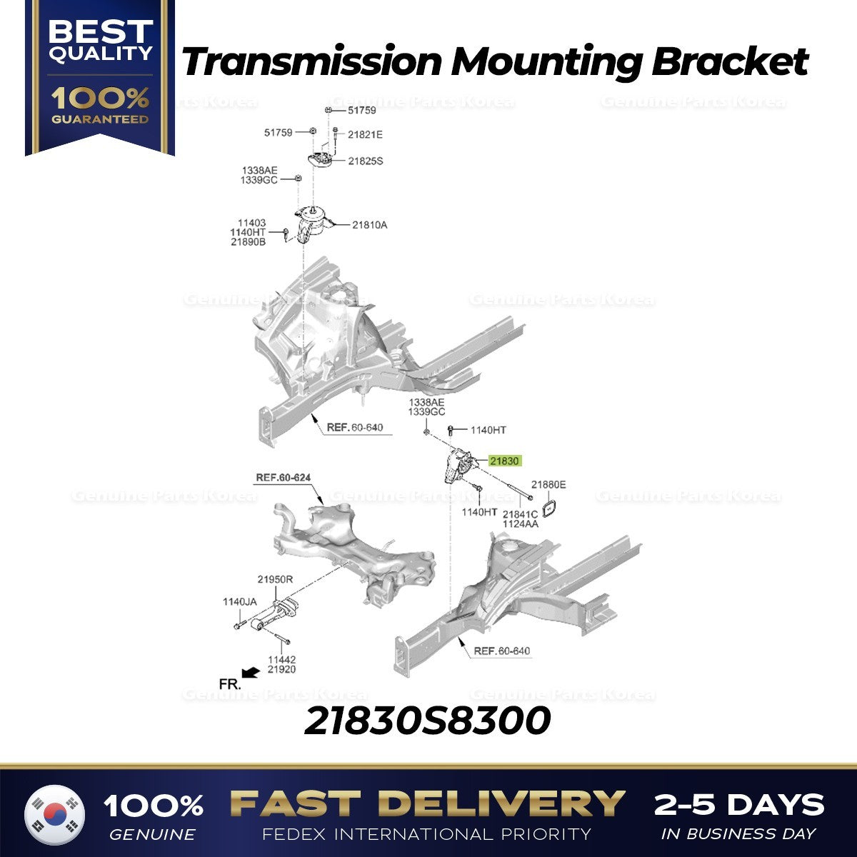 Genuine Transmission Mounting Bracket 21830S8300 for Hyundai Palisade