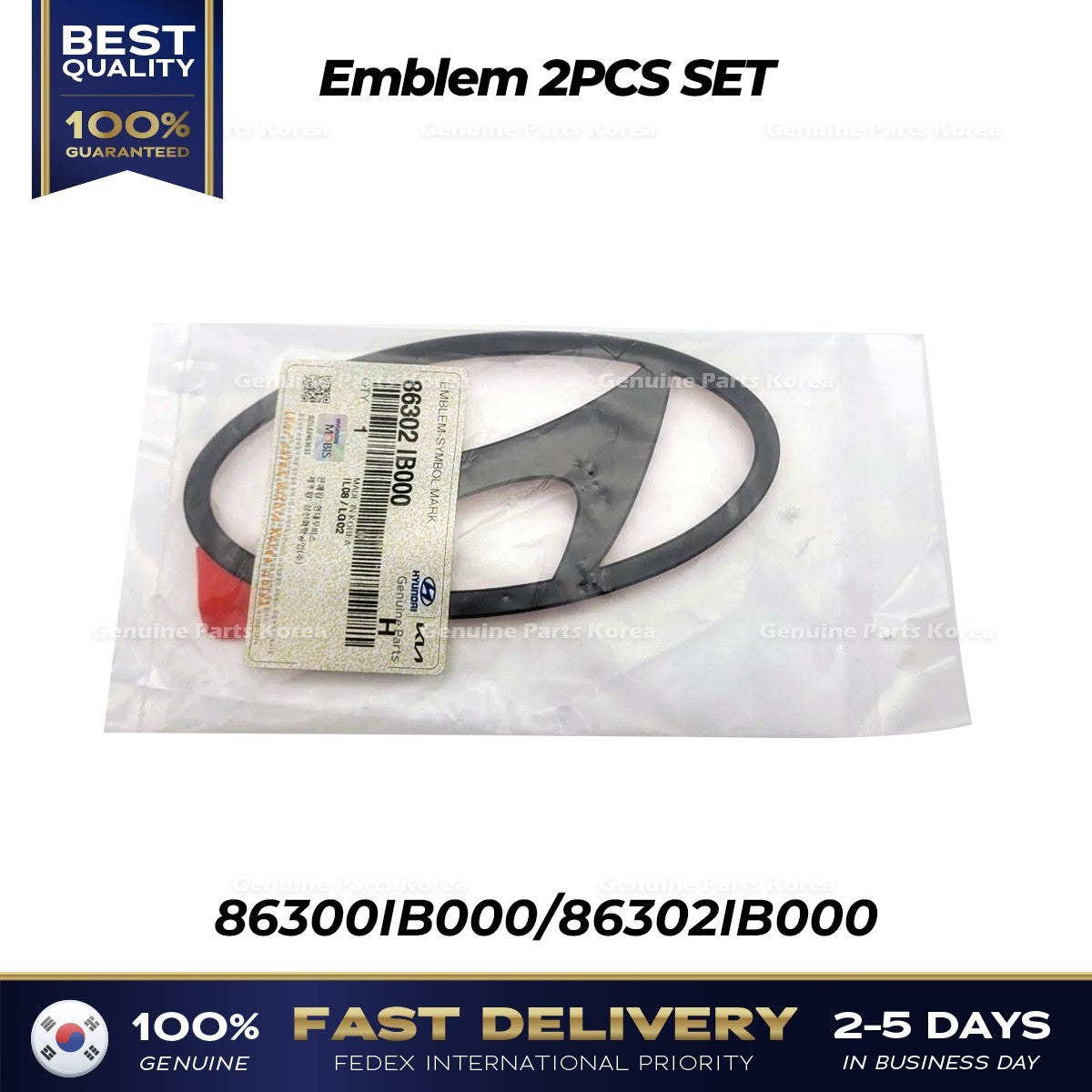 Genuine Emblem 2PCS SET 86300IB000 86302IB000 for Hyundai Elantra N