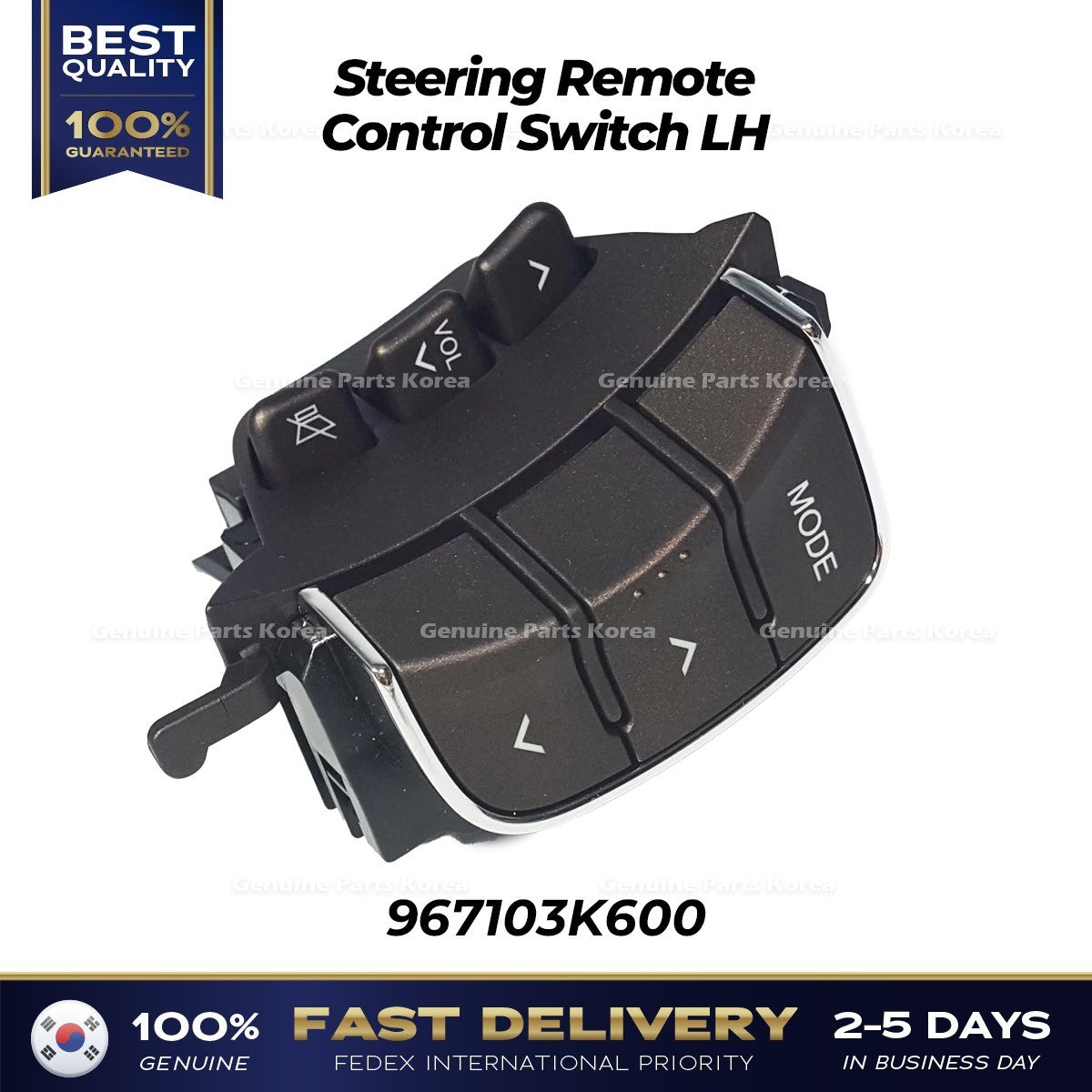 Genuine Steering Remote Control Switch LH 967103K600 for Hyundai Sonata