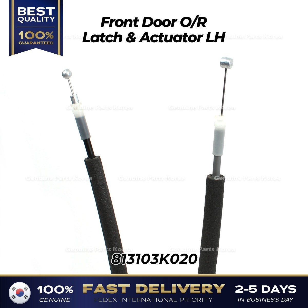 Genuine Front Door O/R Latch & Actuator LH 813103K020 for Hyundai Sonata