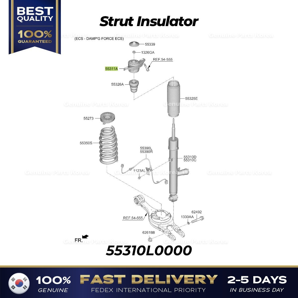 Genuine Strut Insulator 55310L0000 for Hyundai Genesis GV60 Ioniq 5 Kia EV6