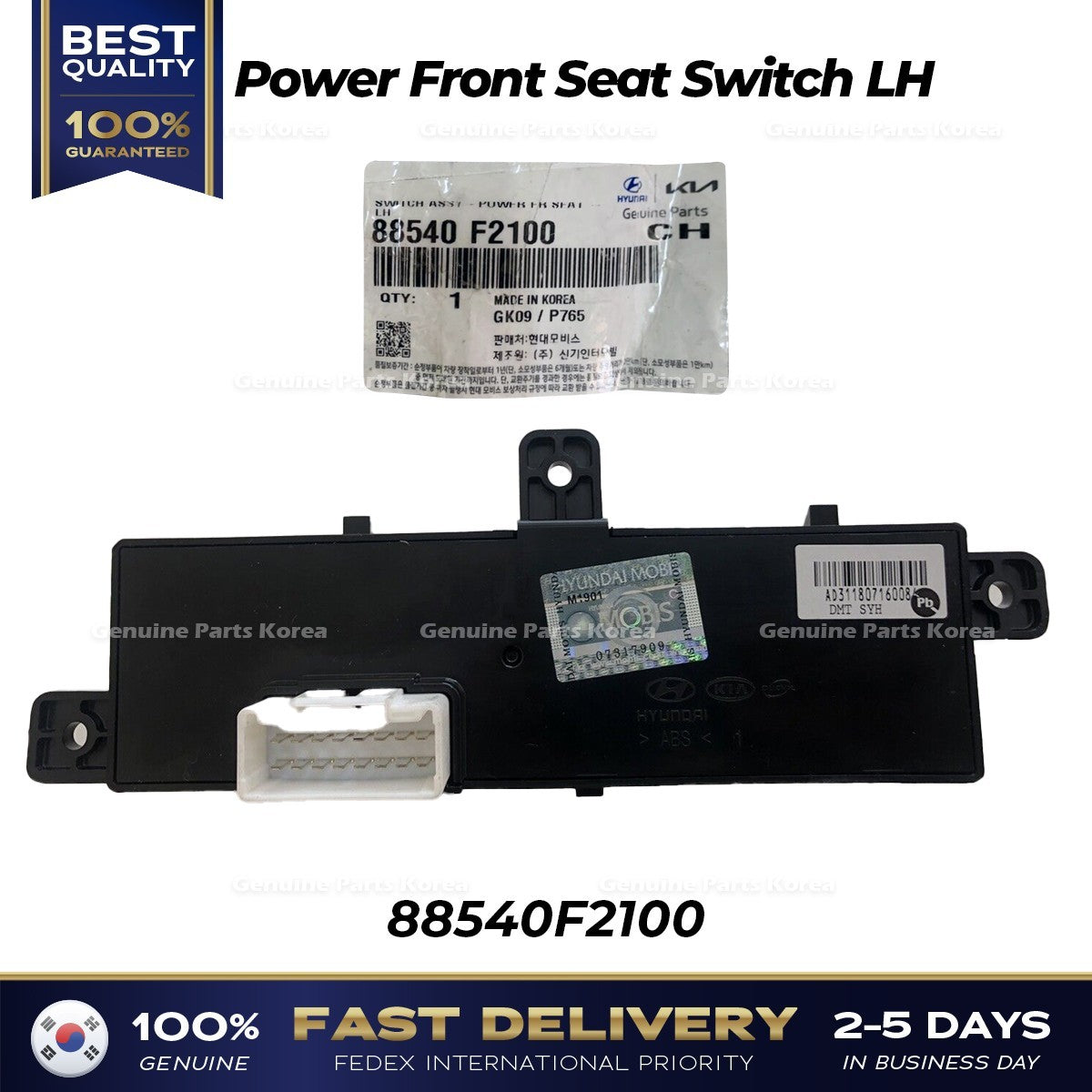 Genuine Power Front Seat Switch LH 88540F2100 for Hyundai Elantra Kia Forte