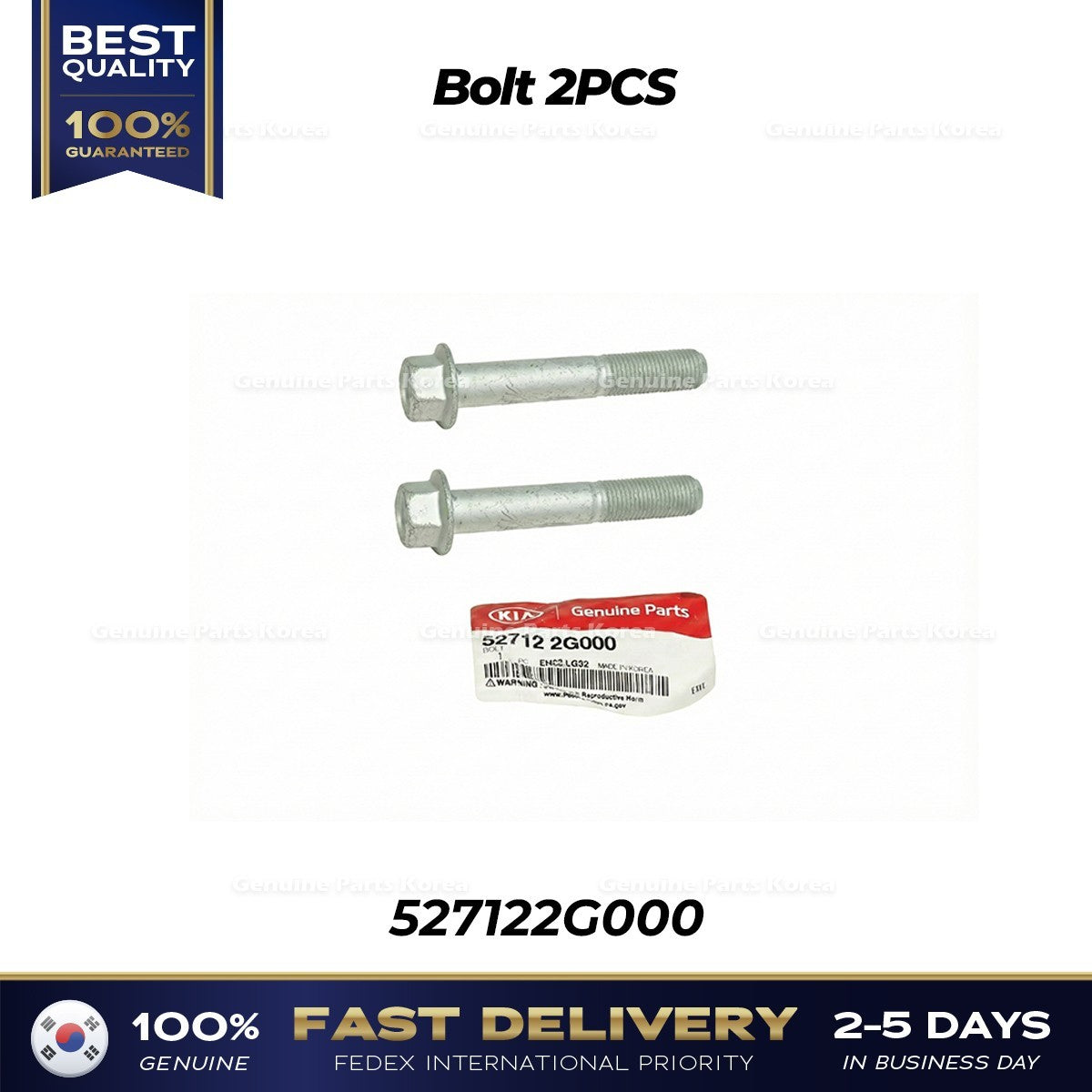 Genuine Bolt 2PCS 527122G000 for Kia Sorento