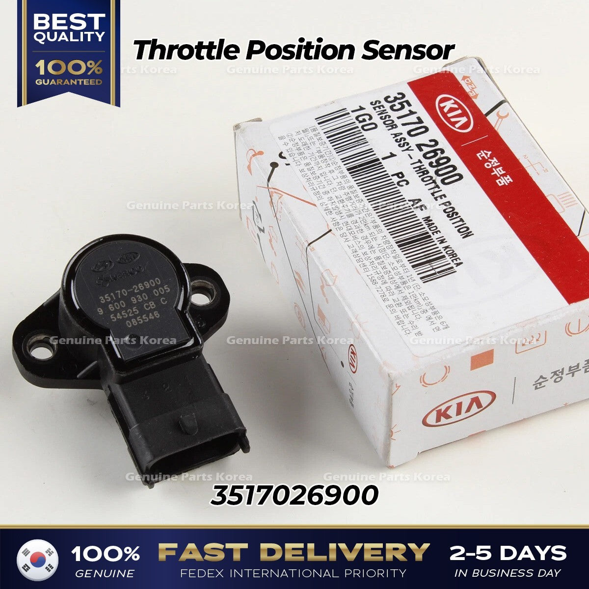 Genuine Throttle Position Sensor 3517026900 for Hyundai Accent Kia Rio