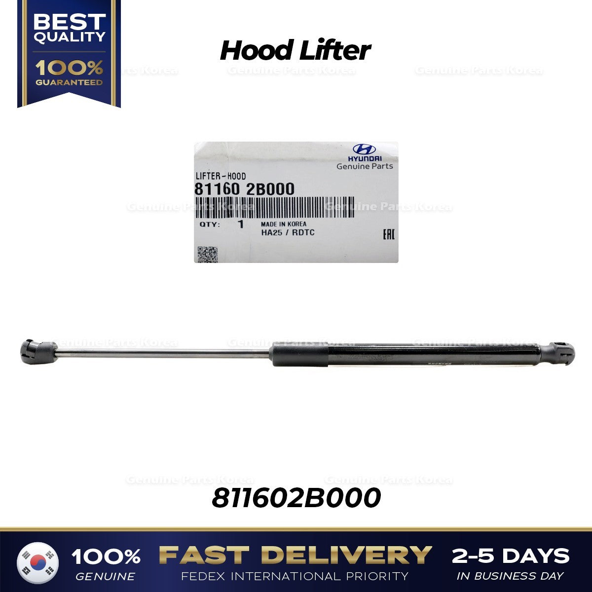 Genuine Hood Lifter 811602B000 for Hyundai Santa Fe