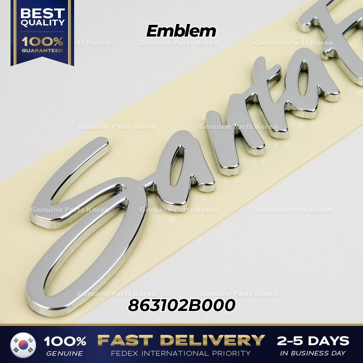 Genuine Emblem 863102B000 for Hyundai Santa Fe