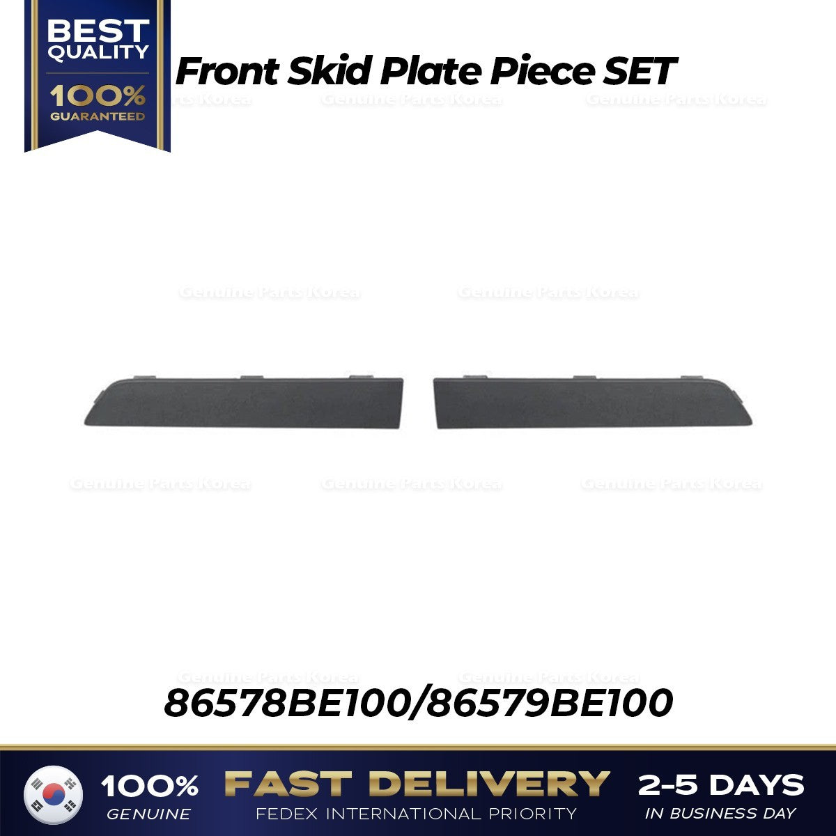 Genuine Front Skid Plate Piece SET 86578BE100 86579BE100 for Hyundai Kona