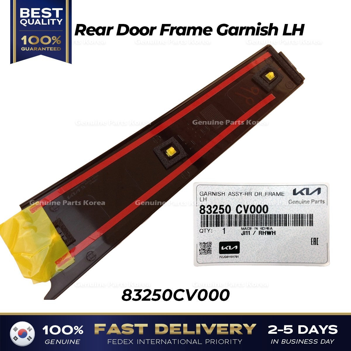 Genuine Rear Door Frame Garnish LH 83250CV000 for Kia EV6