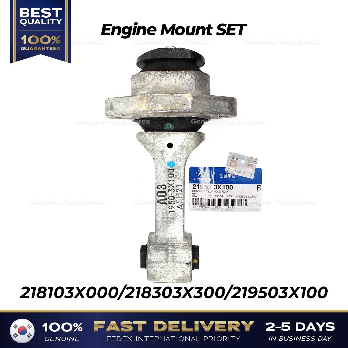 Genuine Engine Mounts SET 218103X000 218303X300 219503X100 for Hyundai Elantra