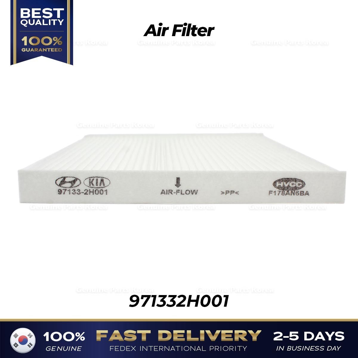 Genuine Air Filter 971332H001 for Hyundai Elantra Tucson Kia Forte