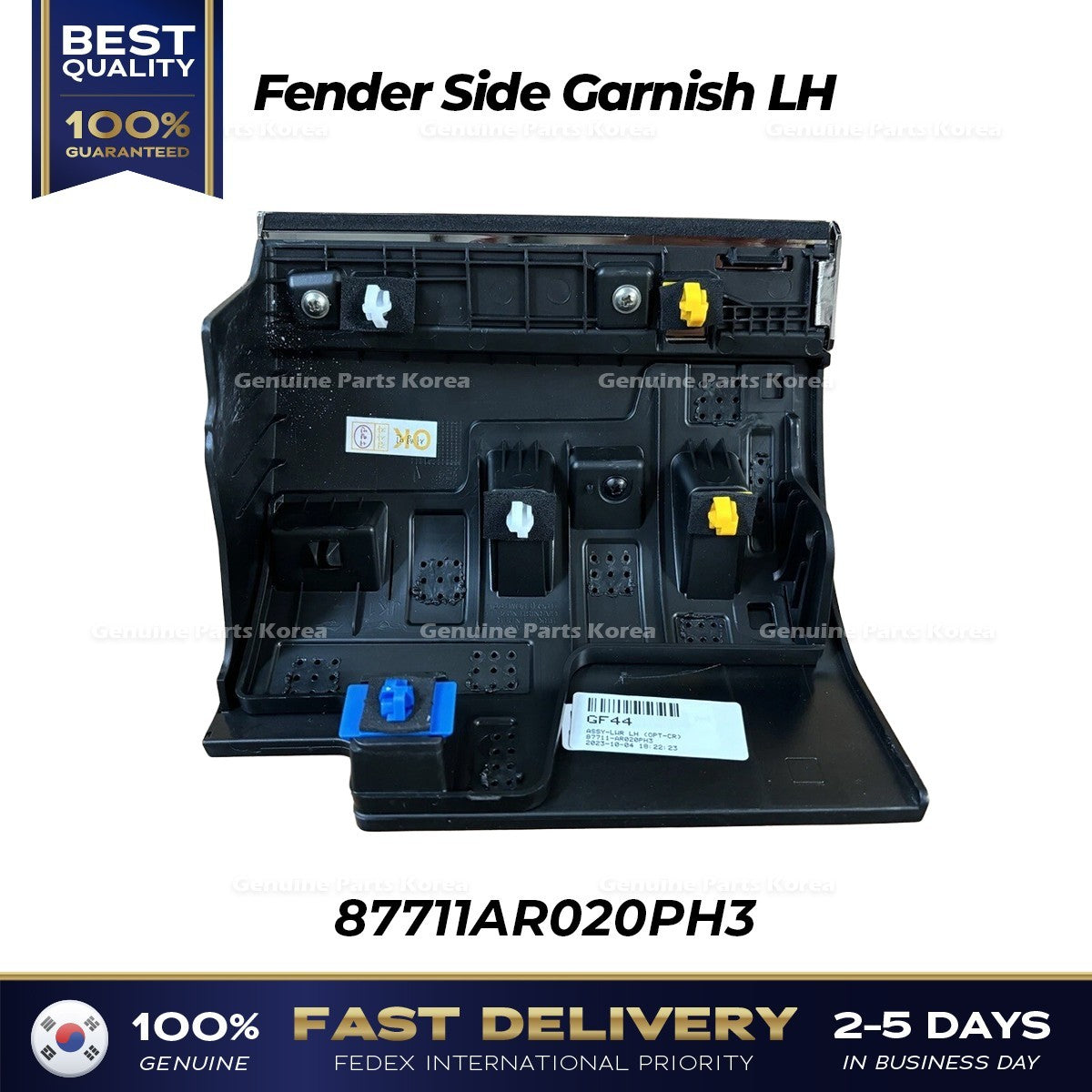 Genuine Fender Side Garnish LH 87711AR020PH3 for Hyundai Genesis GV70