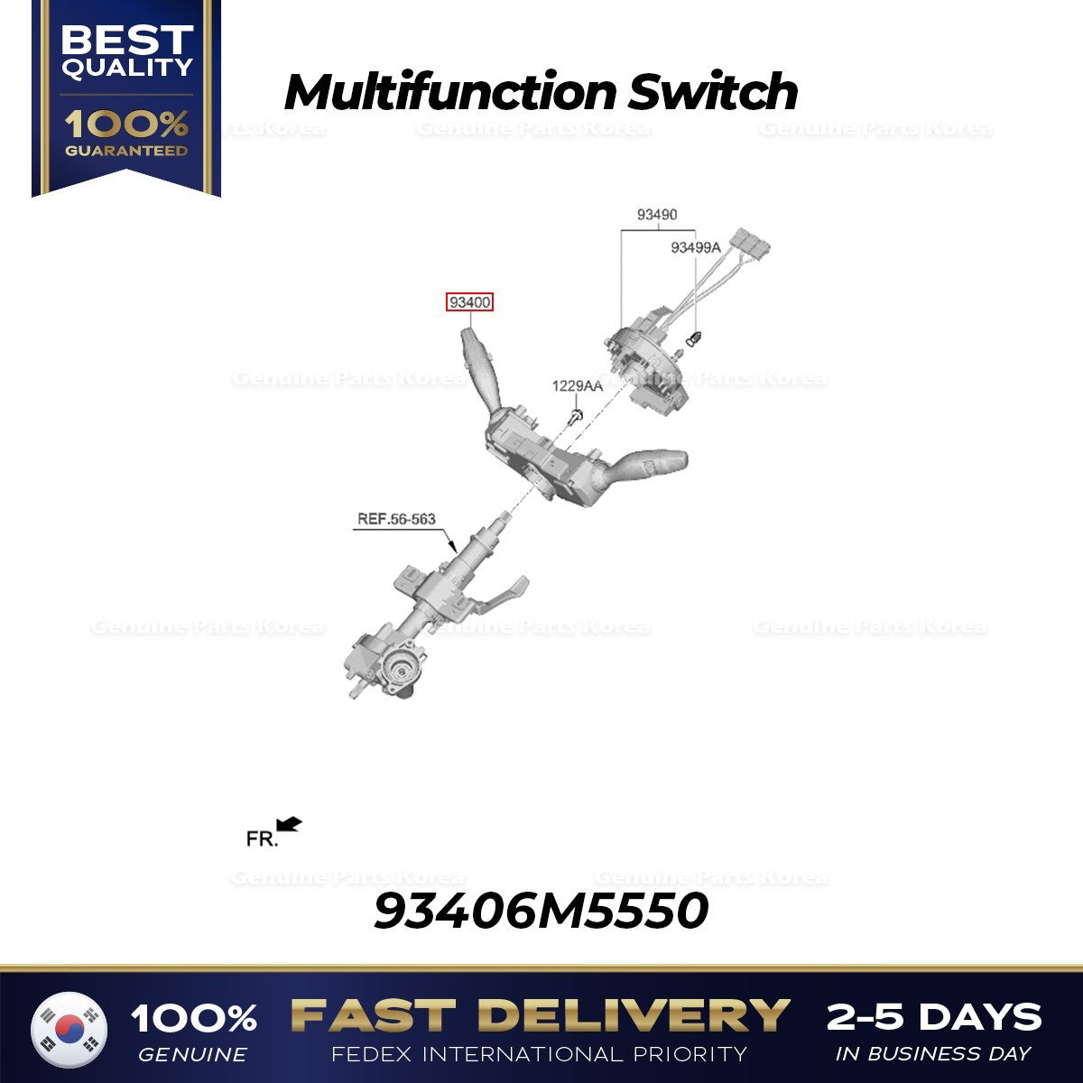 Genuine Multifunction Switch 93406M5550 for Hyundai Palisade Santa Fe