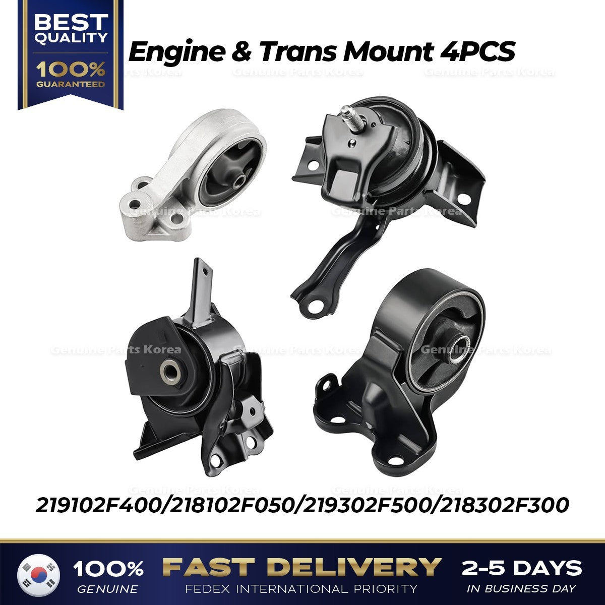 Genuine Engine & Trans Mount 4PCS for Kia Spectra