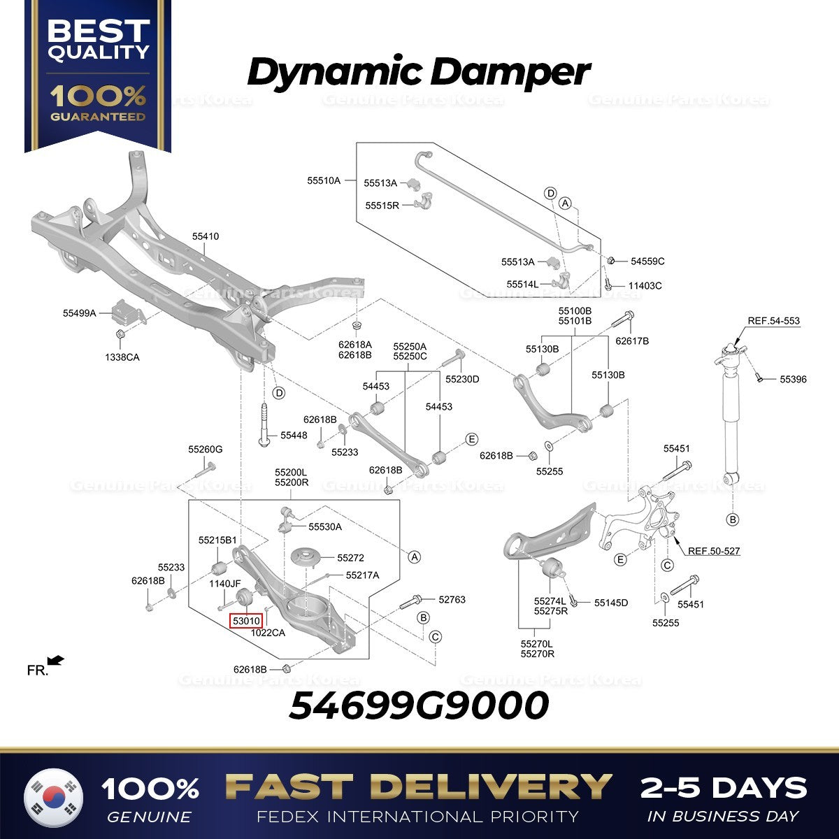 Genuine Dynamic Damper 54699G9000 for Hyundai Kona Kia Niro