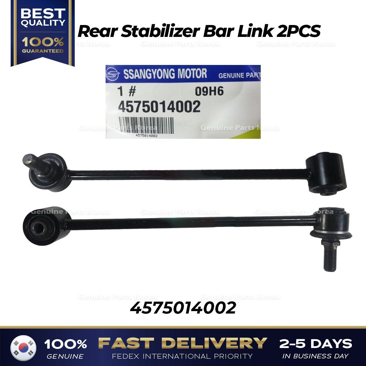 Genuine Rear Stabilizer Bar Link 2PCS 4575014002 for Ssangyong Korando Turismo