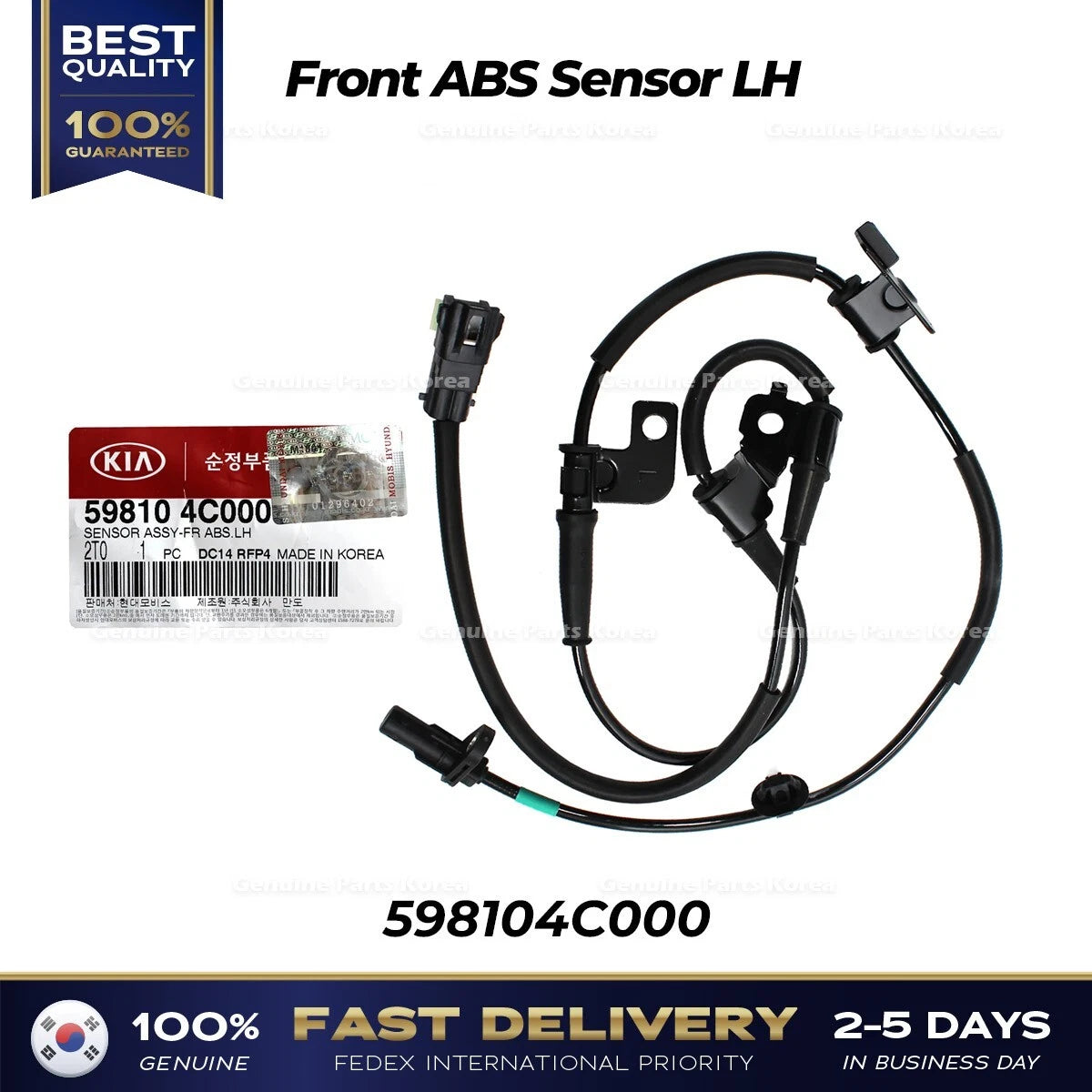 ⭐Genuine⭐ Front ABS Sensor LH 598104C000 for Kia Optima Hybrid