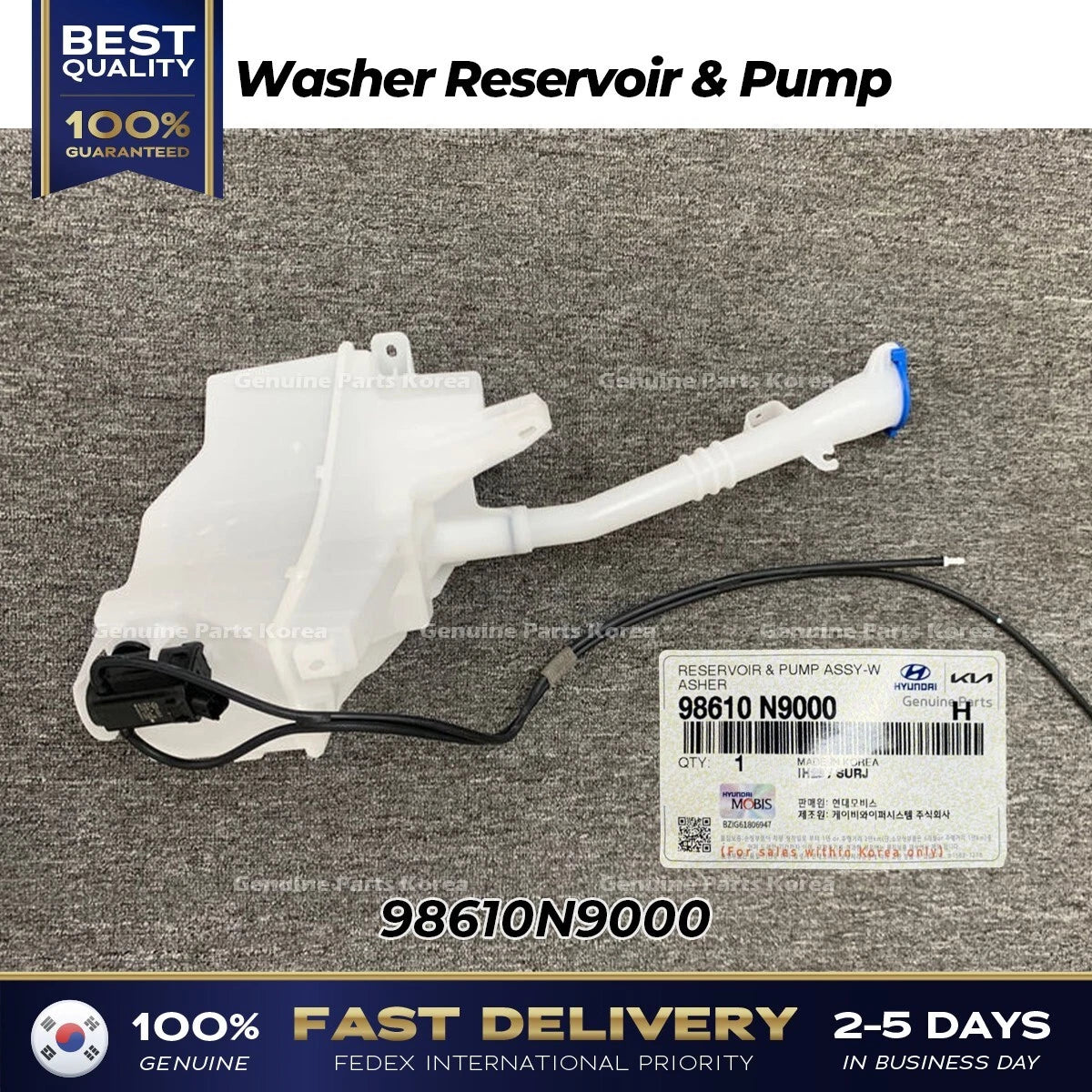 ⭐Genuine⭐ Washer Reservoir & Pump 98610N9000 for Hyundai Tucson